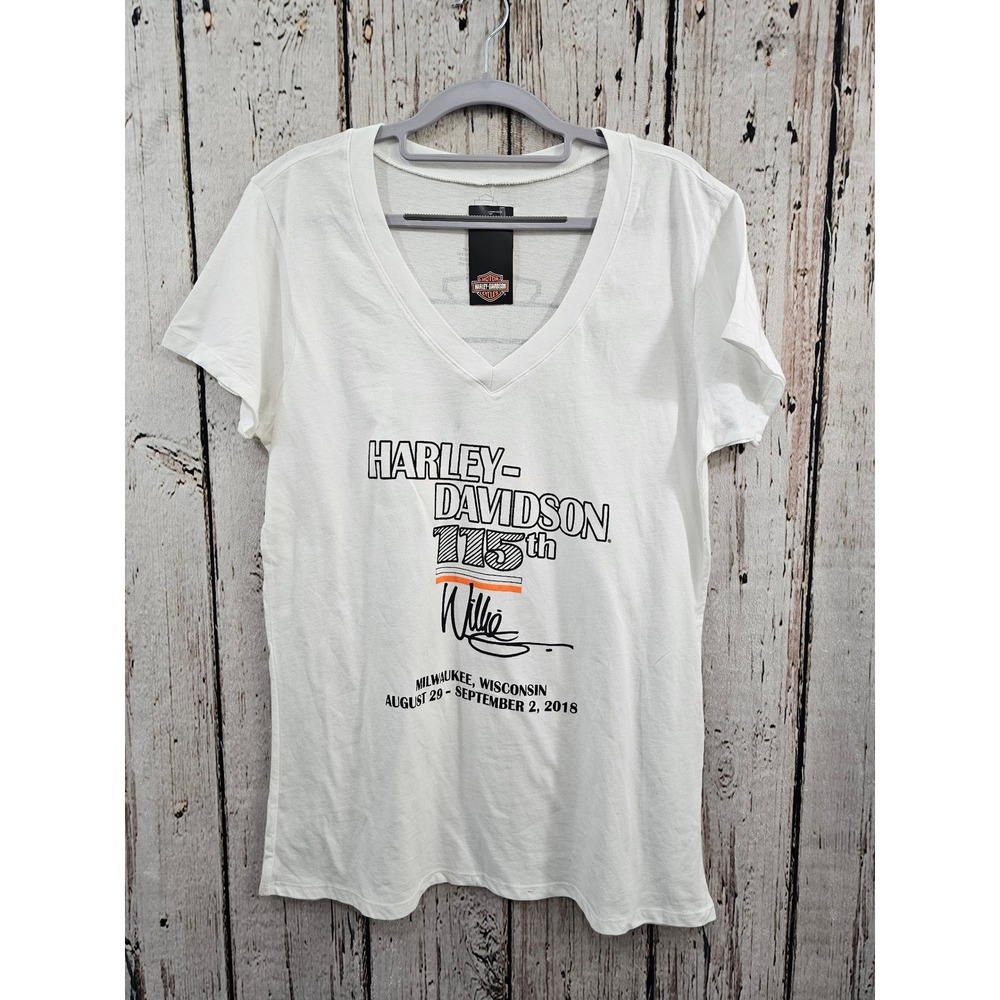 Harley Davidson 115th Anniversary Milwaukee Willie G Graphic‎ T Shirt Women's M